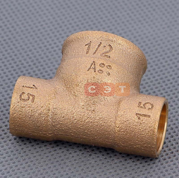 Тройник-пайка с внутренней резьбой  15х1/2"х15 (модель 94130G )